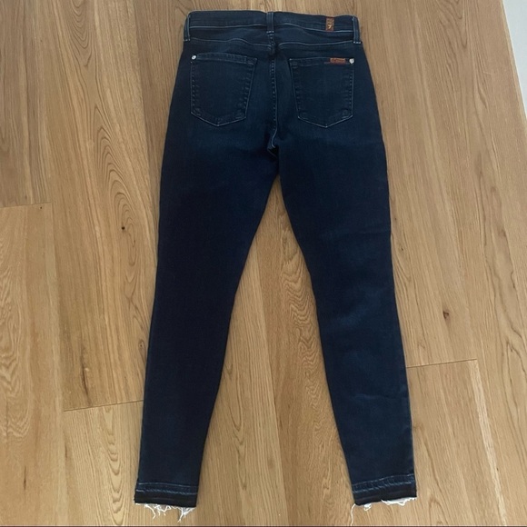 NWOT 7 for all mankind the ankle skinny Dark Brisbane - 26 - Picture 5 of 10